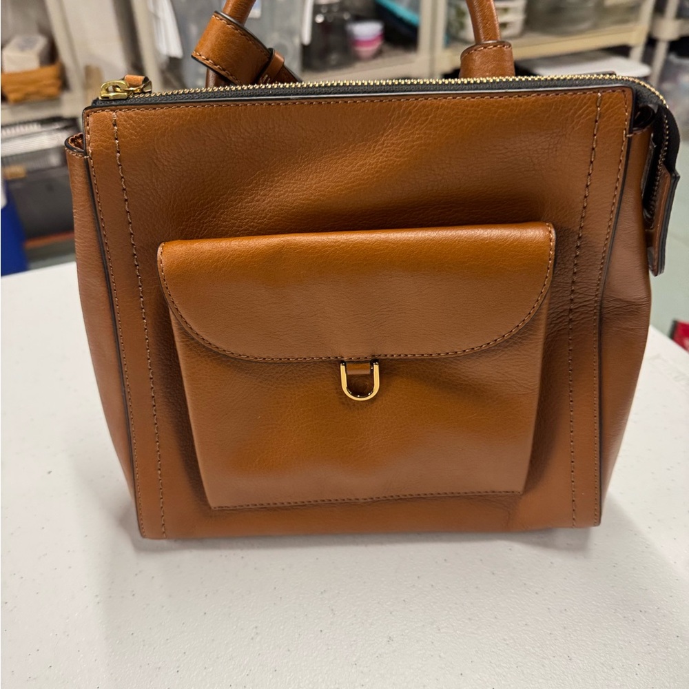 Elegant Brown FOSSIL BACKPACK Leather Handbag